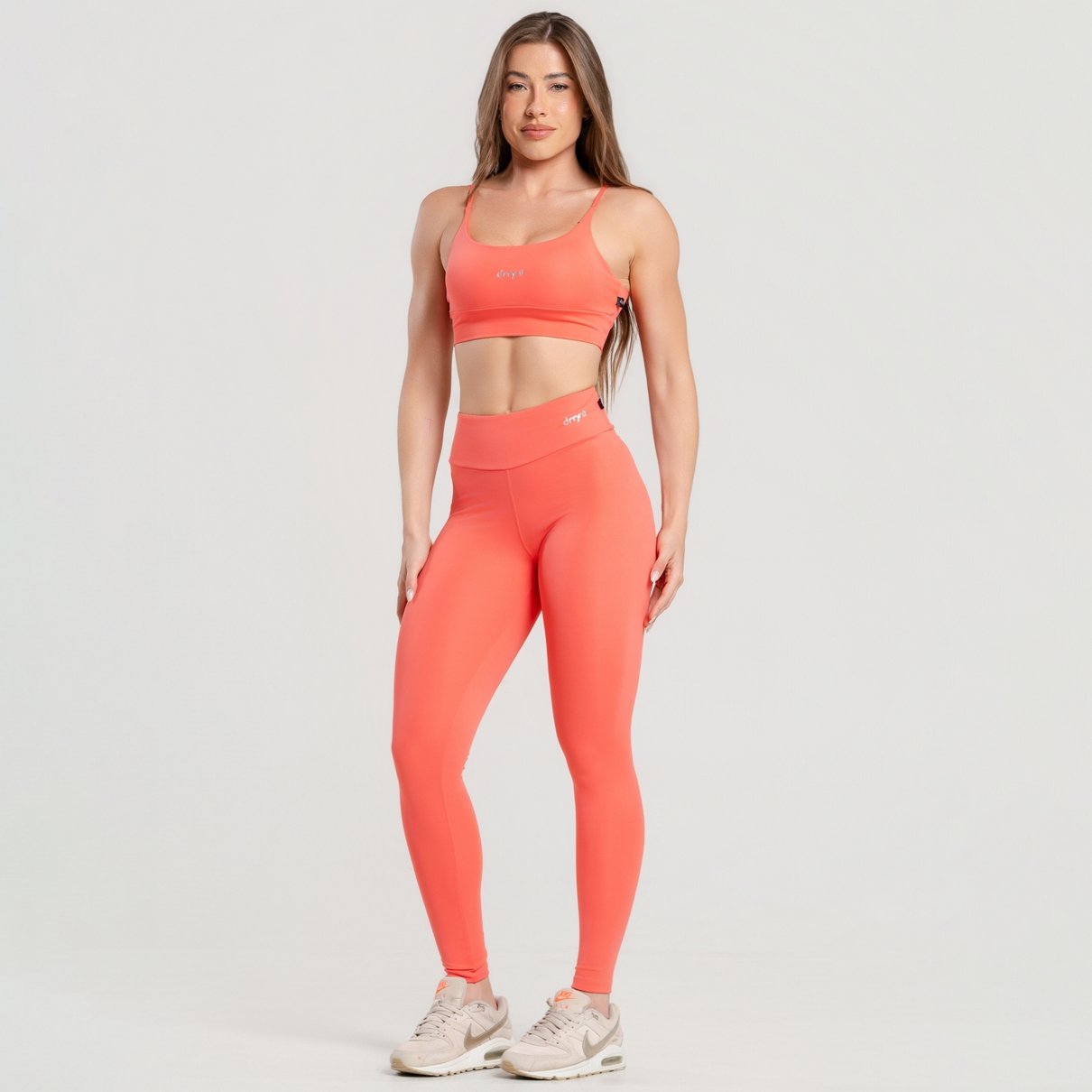 01 calca legging poliamida basica coral